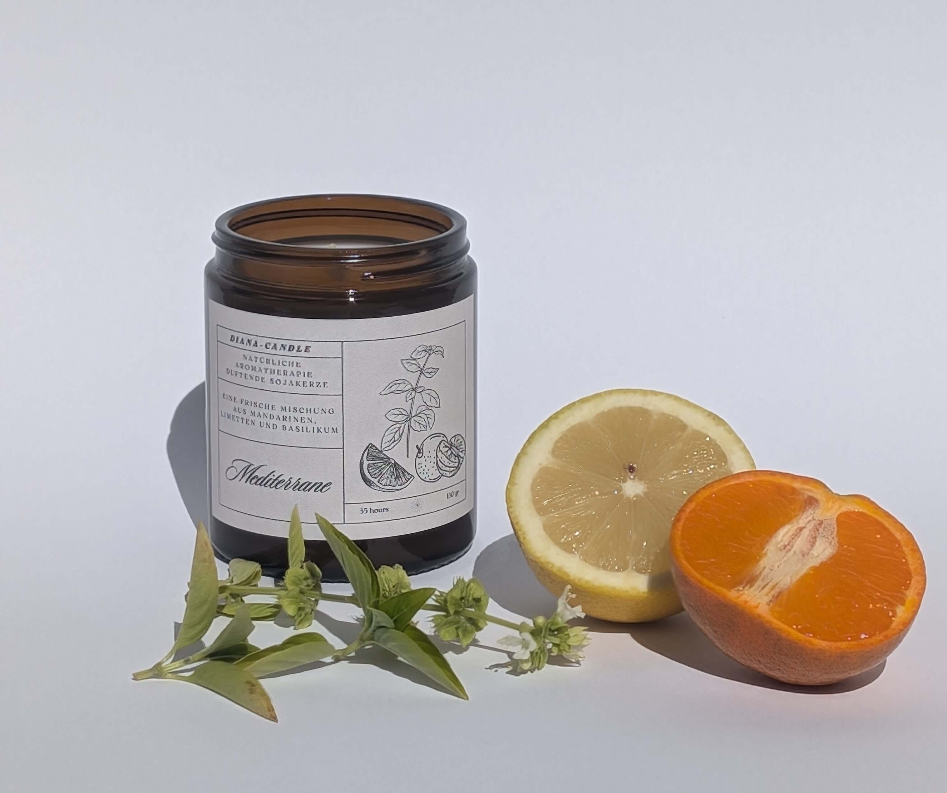 Mediterrane Duftkerze aus Sojawachs-DianaCandleShop