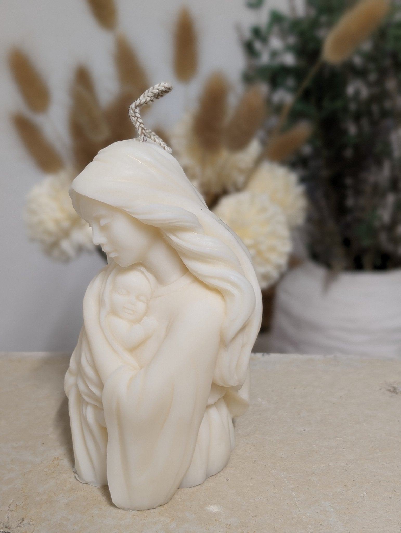 Sojawachskerze „Madonna mit Kind“-DianaCandleShop