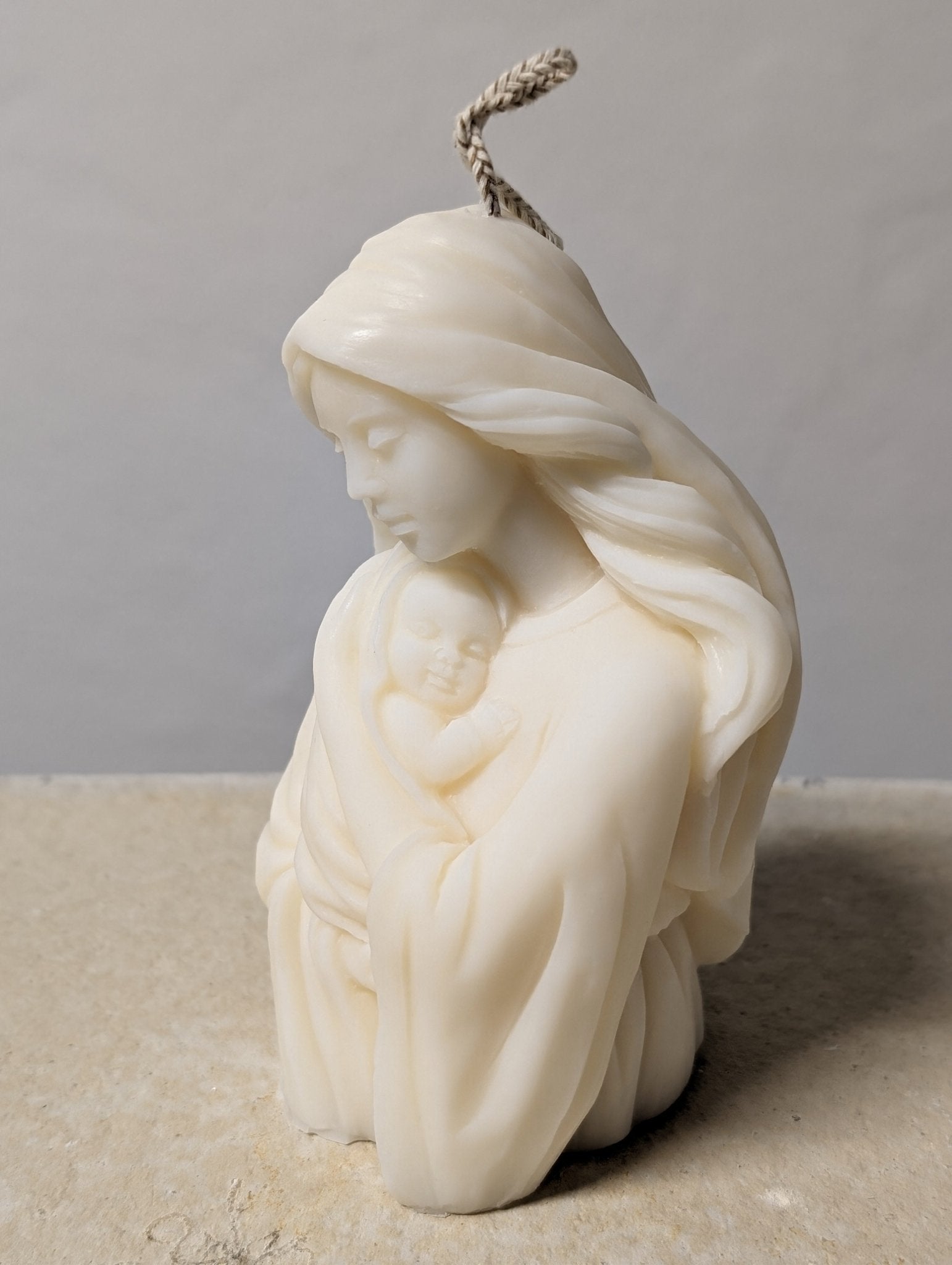 Sojawachskerze „Madonna mit Kind“-DianaCandleShop
