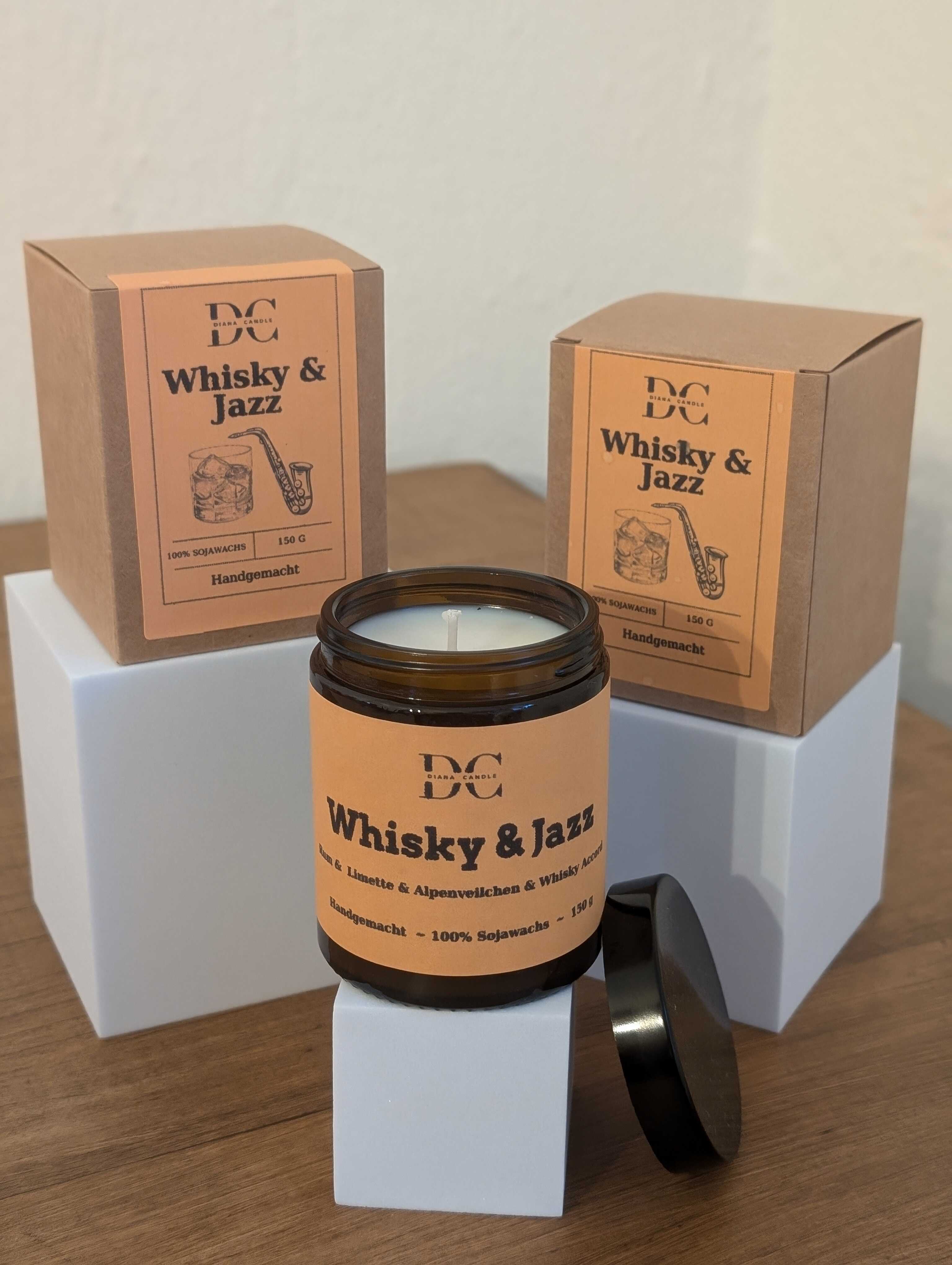 Whisky and Jazz 150 g-DianaCandleShop