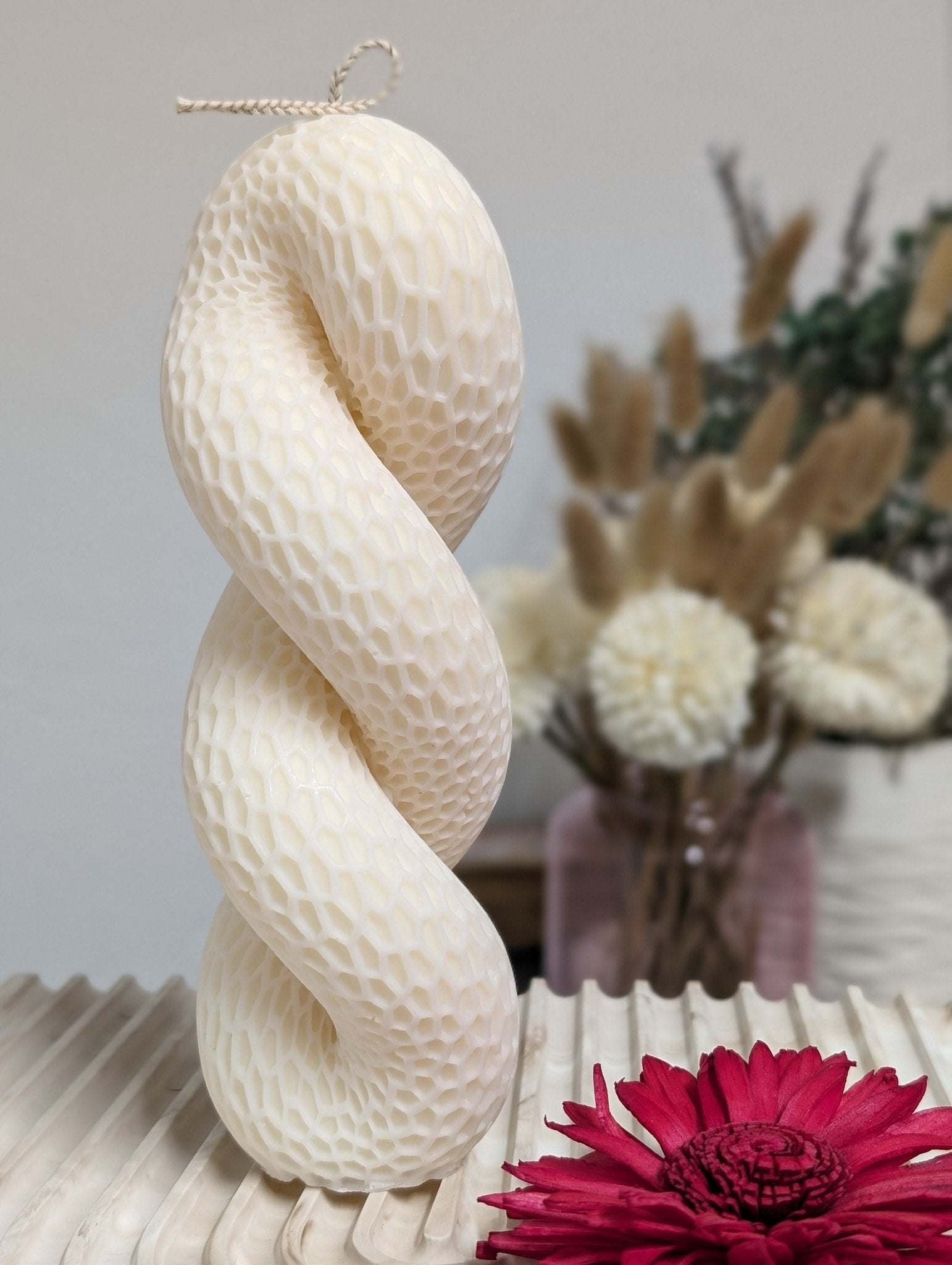 Spiralförmige Sojawachskerze 215 g-DianaCandleShop