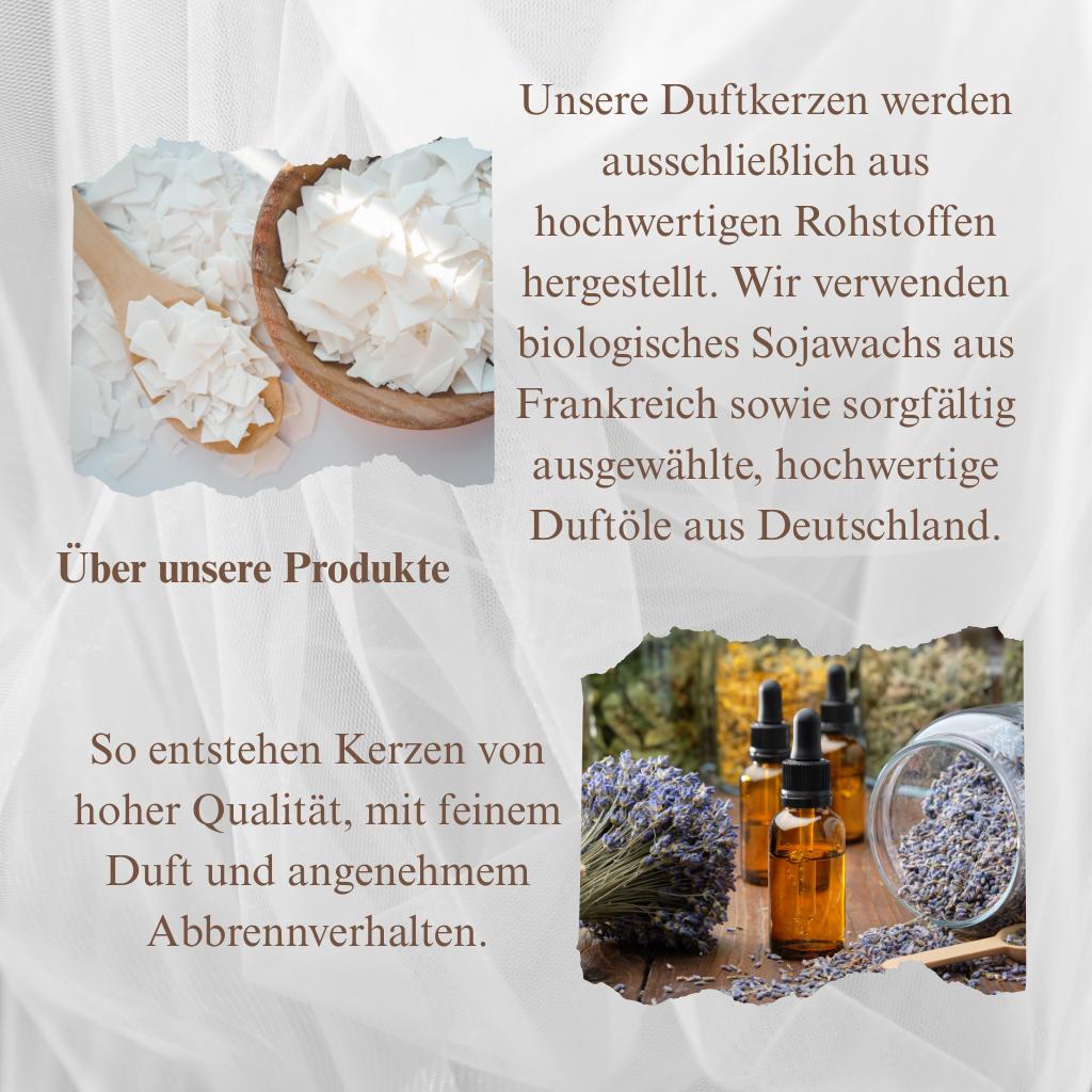 Personalisierte Duftkerze im Glas, kombiniert mit stilvoller Home-Deko. Kerze aus veganem Sojawachs mit Wunschtext, ideal als Geschenk für Einzug, Geburtstag oder Jubiläum. Sorgt für gemütliche Atmosphäre und ist ein elegantes Wohnaccessoire für jedes Zuhause.